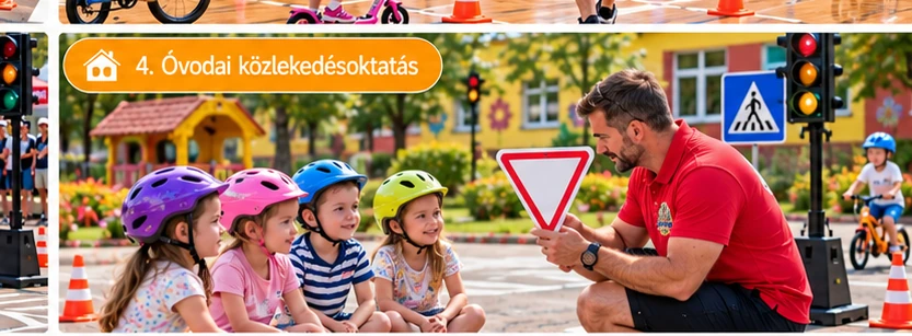 AI-illusztráció: óvodai közlekedésoktatás